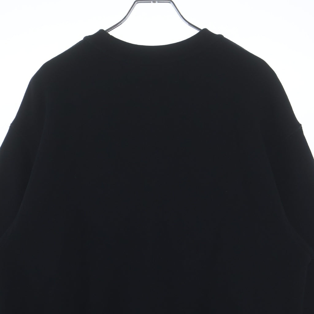 ALEXANDER WANG(アレキサンダーワン) 24AW WANG ラバープリント クルーネック プルオーバー スエット トレーナー ブラック 4CC3241508 4CC3241508