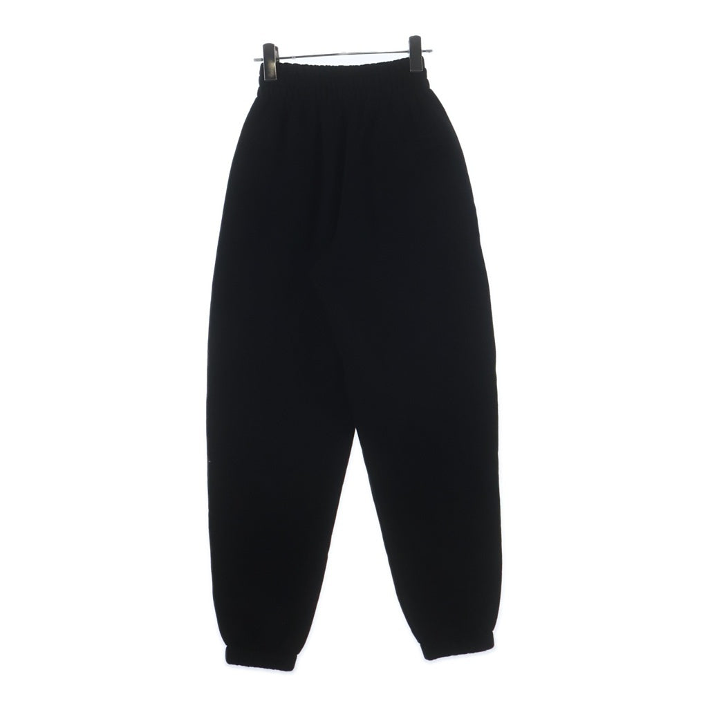 ALEXANDER WANG(アレキサンダーワン) ロゴ スウェットパンツ 裾リブ コットン ブラック