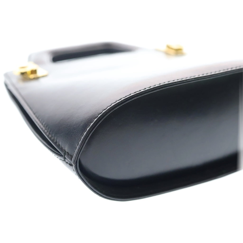 FERRAGAMO(フェラガモ) ガンチーニ レザー 2WAYショルダー ハンドバッグ ブラック BV-215238 レディース