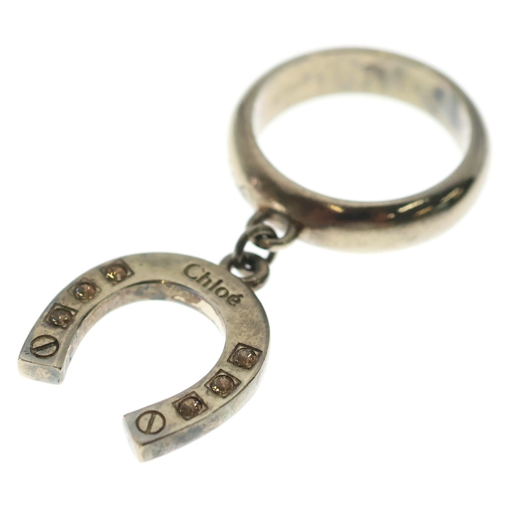 Chloe(クロエ) ホースシュー ラインストーン リング ゴールド GP