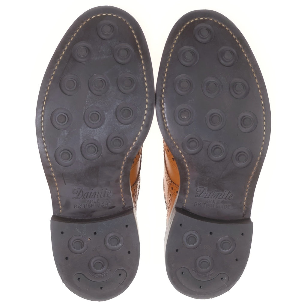 Tricker's(トリッカーズ) BOURTON バートン エイコーン メダリオン ウィングチップ レザー ドレスシューズ ライトブラウン 5633/38