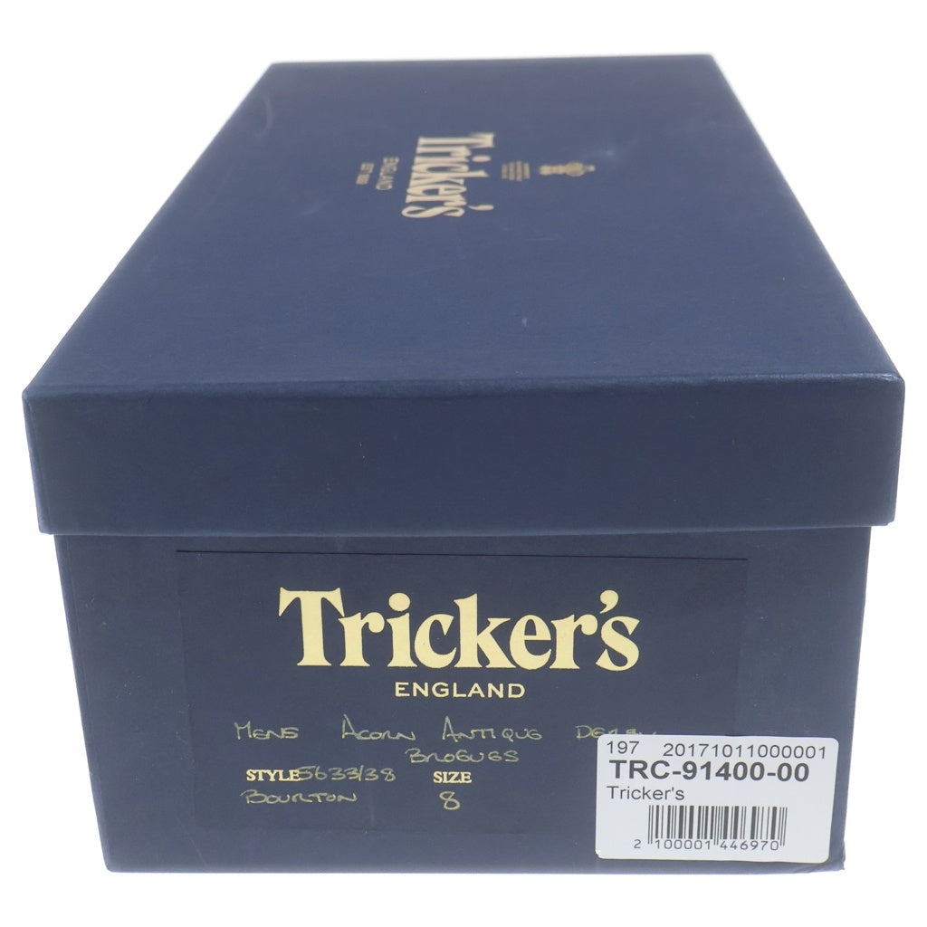 Tricker's(トリッカーズ) BOURTON バートン エイコーン メダリオン ウィングチップ レザー ドレスシューズ ライトブラウン 5633/38