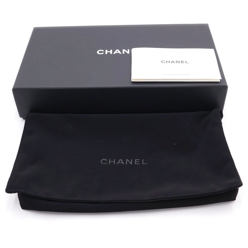 CHANEL(シャネル) マトラッセ 長財布 ロングウォレット ブラック キャビアスキン ゴールド金具 レディース