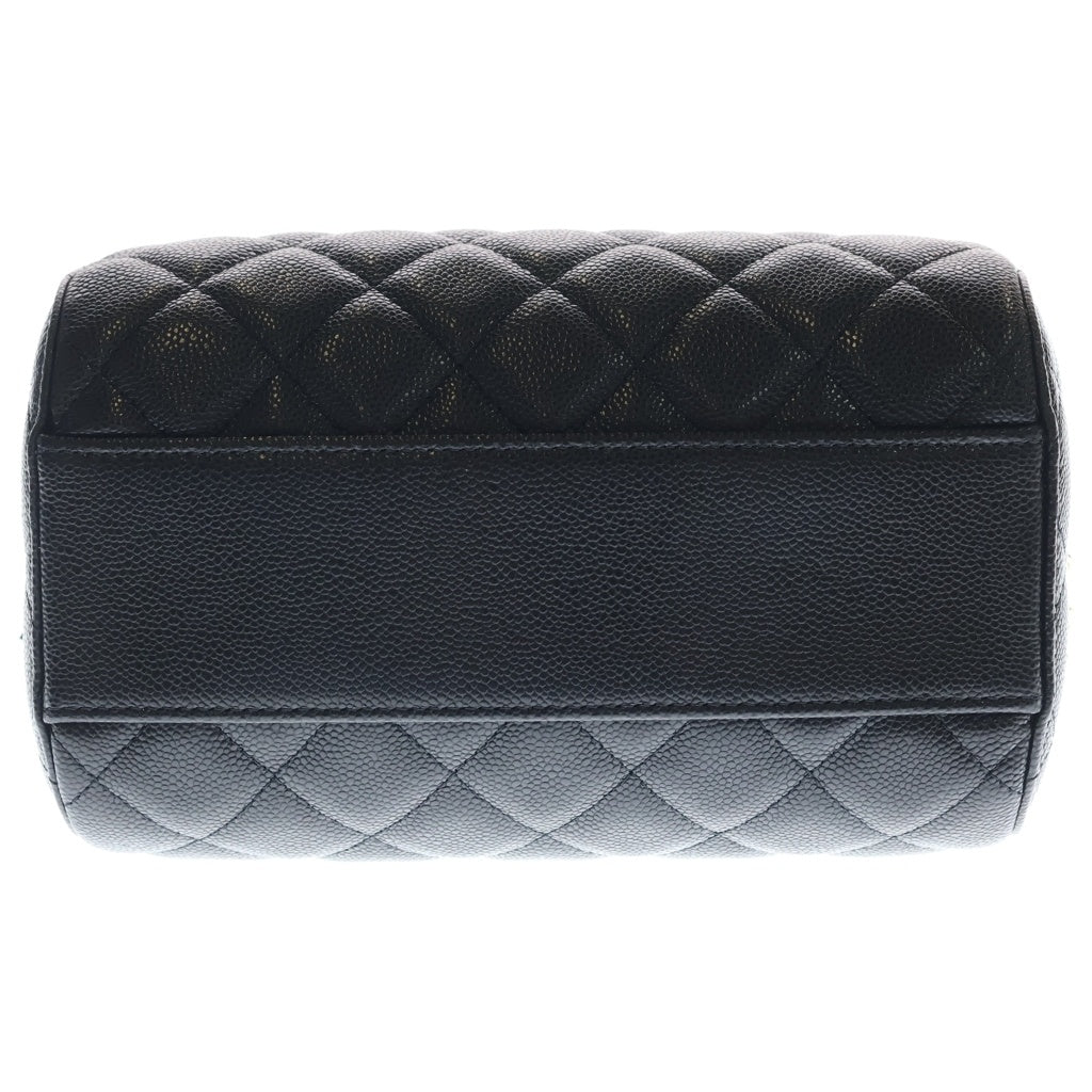 CHANEL(シャネル) マトラッセ タイムレス クラシック ライン キャビアスキン ゴールド金具 2WAY チェーンショルダーバッグ ハンドバッグ ミニボストン AP4474 ブラック レディース