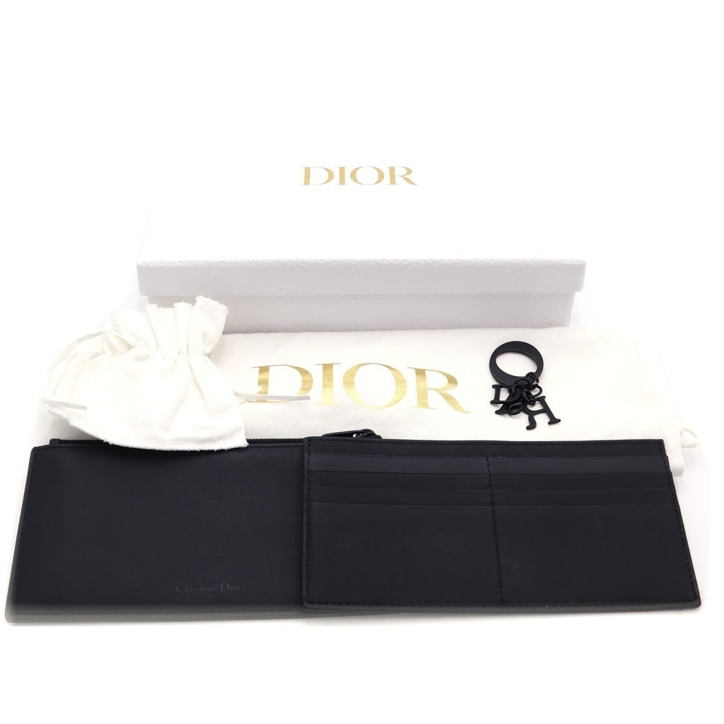 Christian Dior(クリスチャンディオール) レディディオール カナージュ ポーチ チェーンショルダーバッグ ブラック レザー ブラック金具 レディース