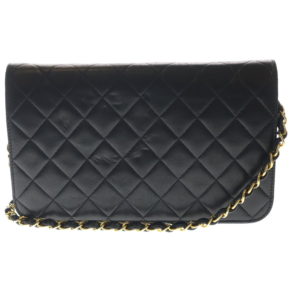 CHANEL(シャネル) マトラッセ W24 ショルダーバッグ チェーンバッグ ブラック ラムスキン ゴールド金具 レディース