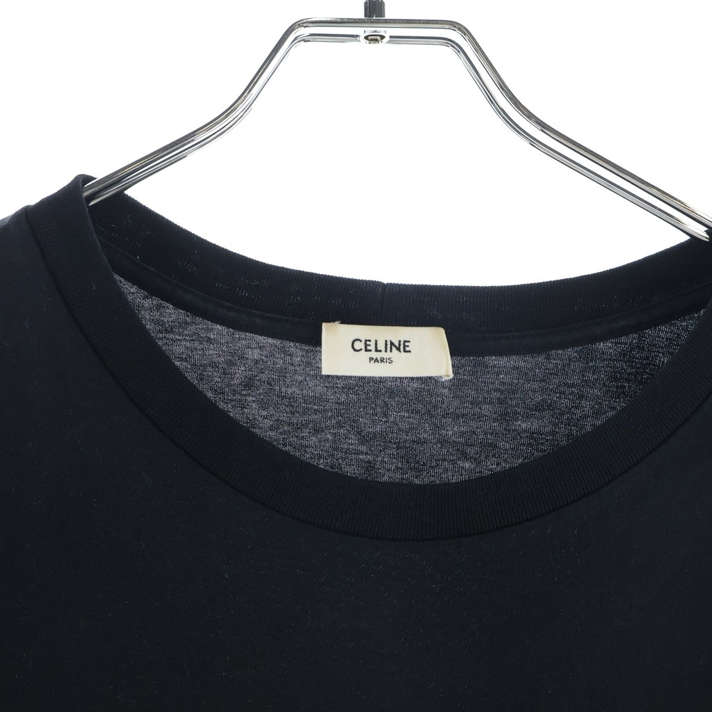 CELINE(セリーヌ) フロントロゴプリント 半袖Tシャツ カットソー ブラック 2X764671Q