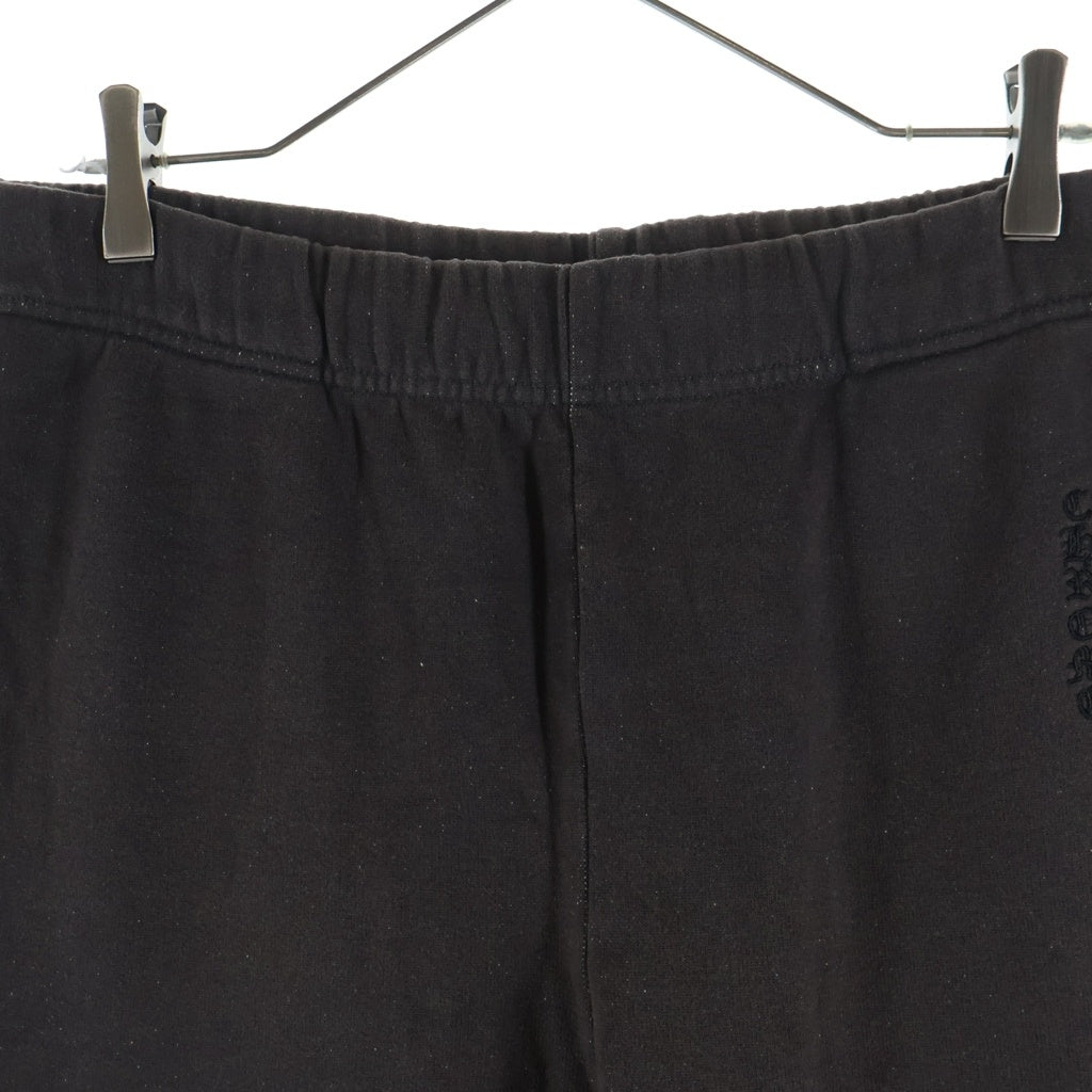 CHROME HEARTS(クロムハーツ) Y NOT ヴァインダガー ロゴ刺繍 スウェットロングパンツ コットン 裾リブ ブラウン