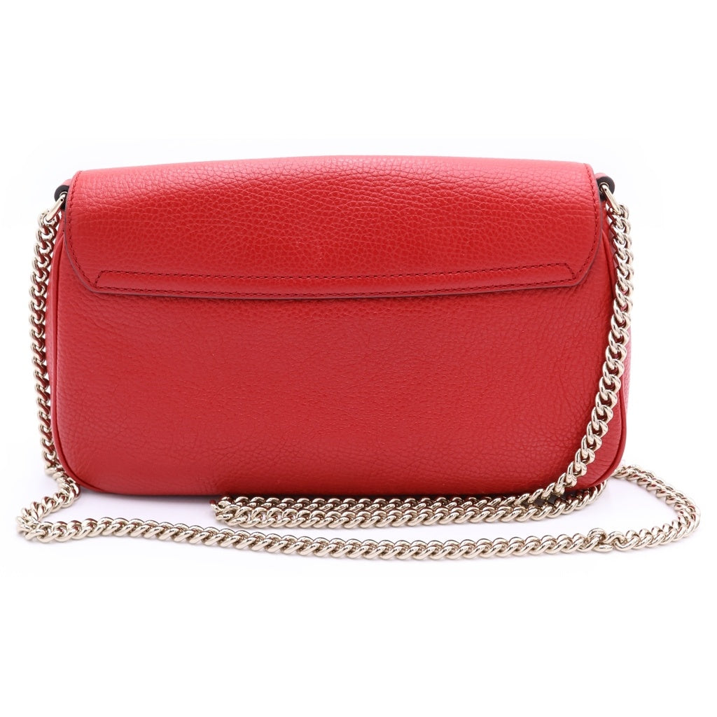 GUCCI(グッチ) ソーホー チェーンショルダーバッグ 赤 レザー 536224 タッセル レディース