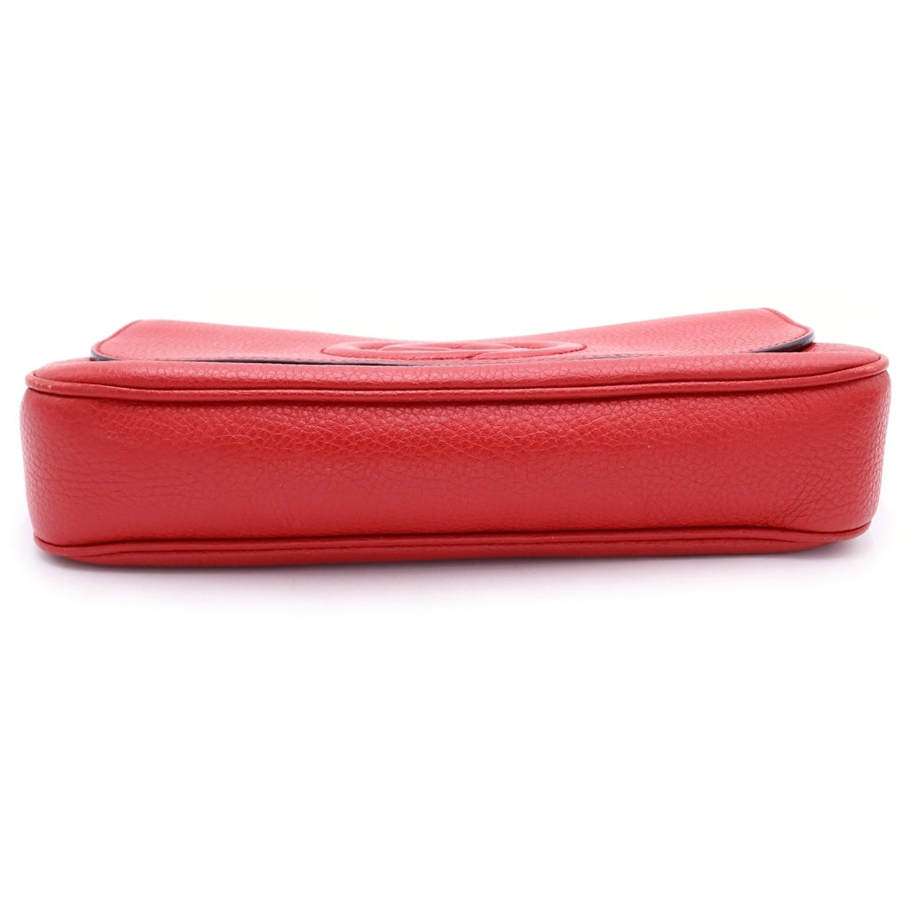 GUCCI(グッチ) ソーホー チェーンショルダーバッグ 赤 レザー 536224 タッセル レディース