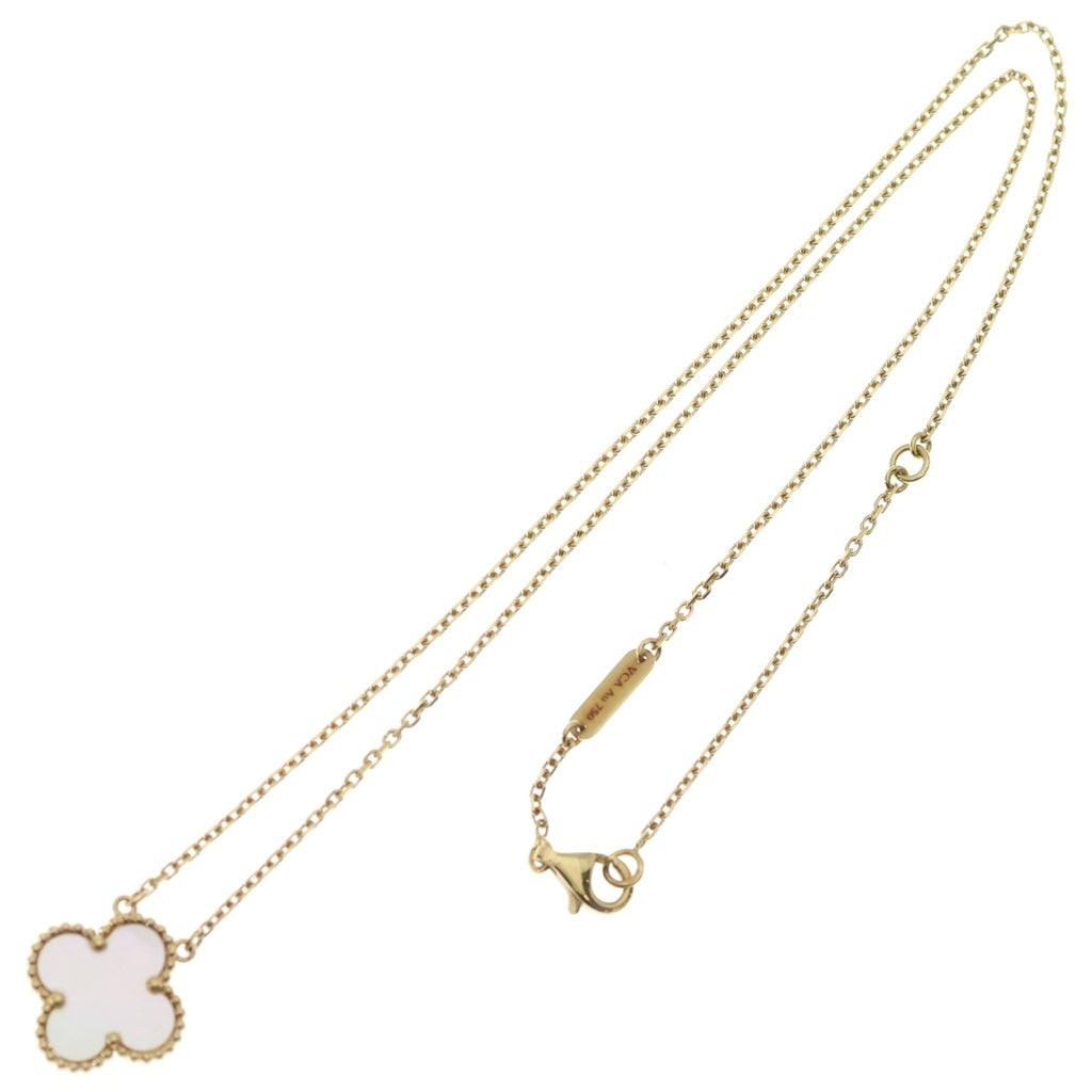 Van Cleef & Arpels(ヴァンクリーフアンドアーペル) ヴィンテージアルハンブラ マザーオブパール Au750 K18YG ネックレス イエローゴールド レディース