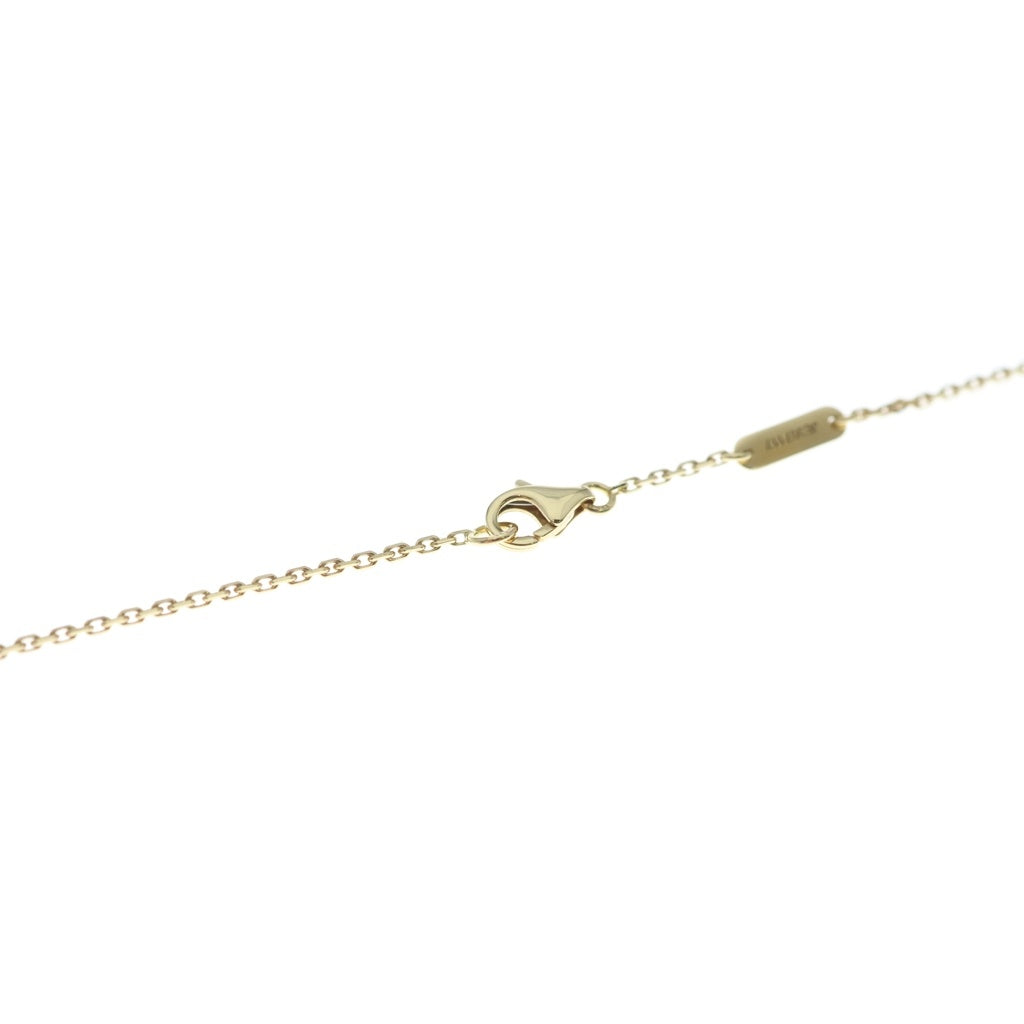 Van Cleef & Arpels(ヴァンクリーフアンドアーペル) ラッキーアルハンブラ パピヨン マザーオブパール ネックレス Au750YG 6.2g JE307117 箱・旧保 レディース