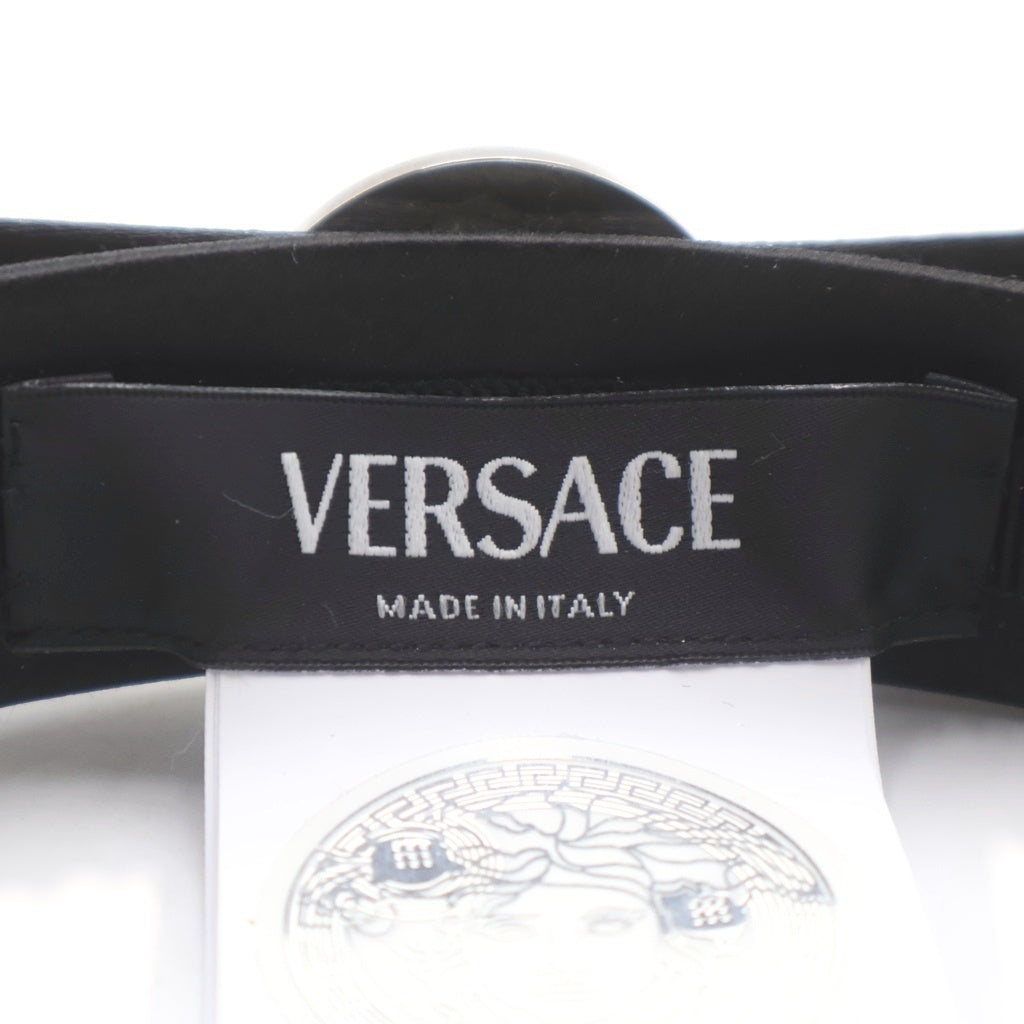 VERSACE(ヴェルサーチ) ジャンニ メタル ビスコース×シルク リボン ヘッドバンド カチューシャ ブラック 1014906 レディース