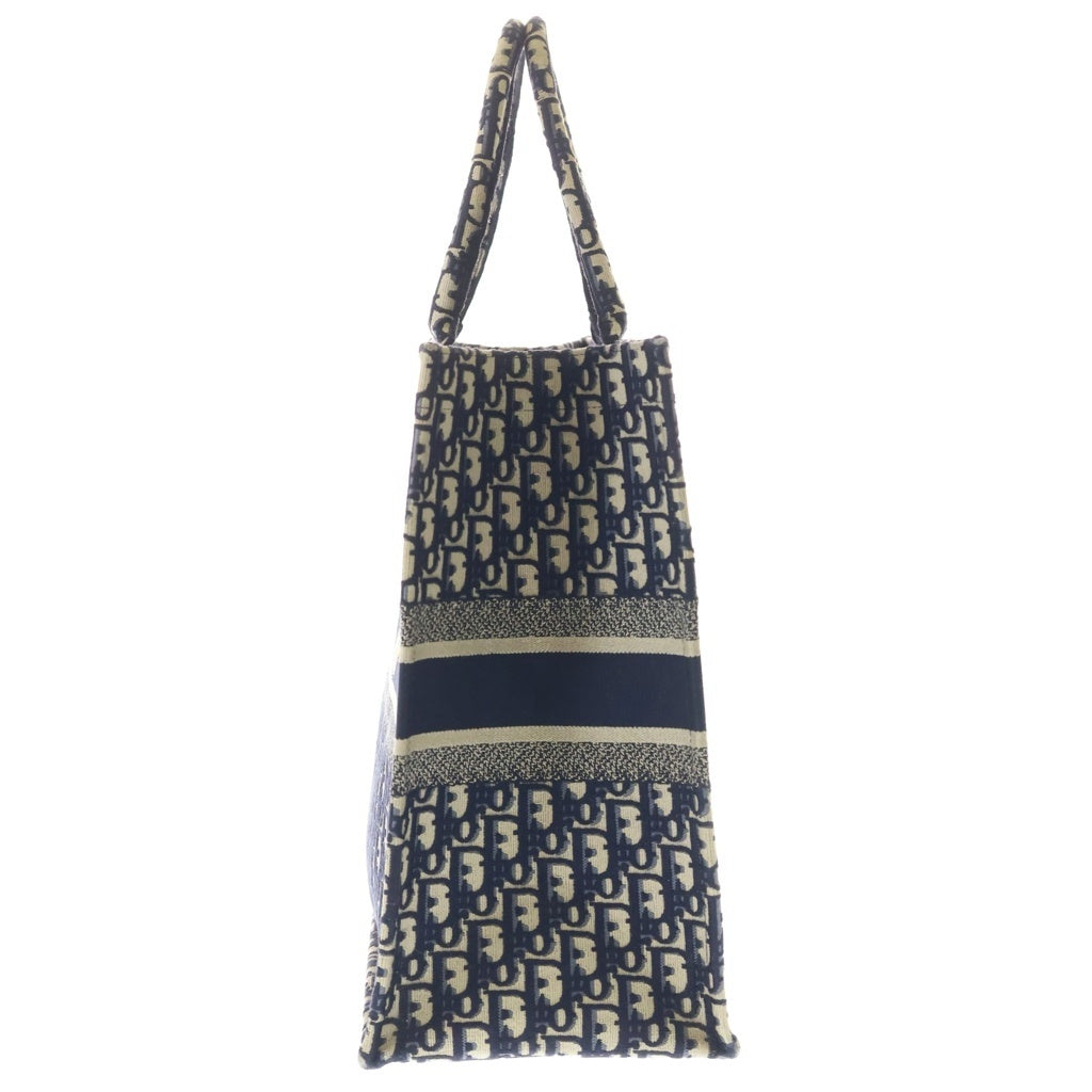 Christian Dior(クリスチャンディオール) BOOK TOTE TOKYO 東京限定 ブックトート ラージ オブリーク ジャガード トートバッグ ネイビー レディース