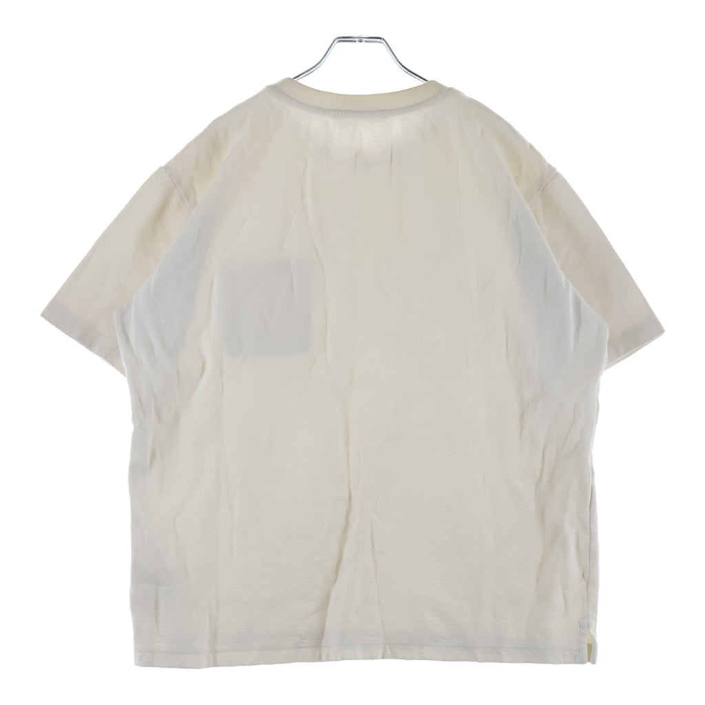 LOUIS VUITTON(ルイヴィトン) 23AW 3Dポケット モノグラム ジャガード コットン クルーネック 半袖Tシャツ カットソー ホワイト RM232Q