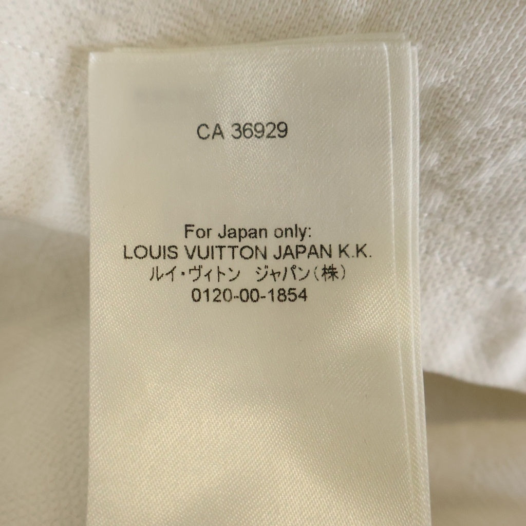 LOUIS VUITTON(ルイヴィトン) 23AW 3Dポケット モノグラム ジャガード コットン クルーネック 半袖Tシャツ カットソー ホワイト RM232Q