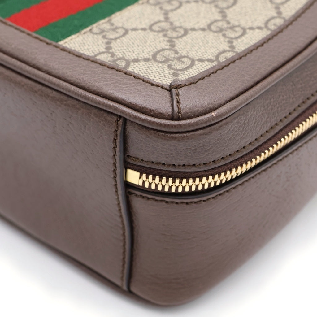 GUCCI(グッチ) オフィディア GGスプリーム PVC レザー 2WAY ハンド ショルダーバッグ ブラウン/ベージュ 772157 レディース