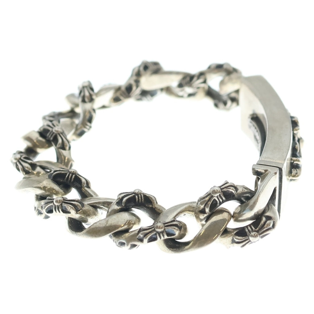 CHROME HEARTS(クロムハーツ) ID FLORAL CRS フローラルクロスIDファンシーリンク ブレスレット 13LINK シルバー BCA166