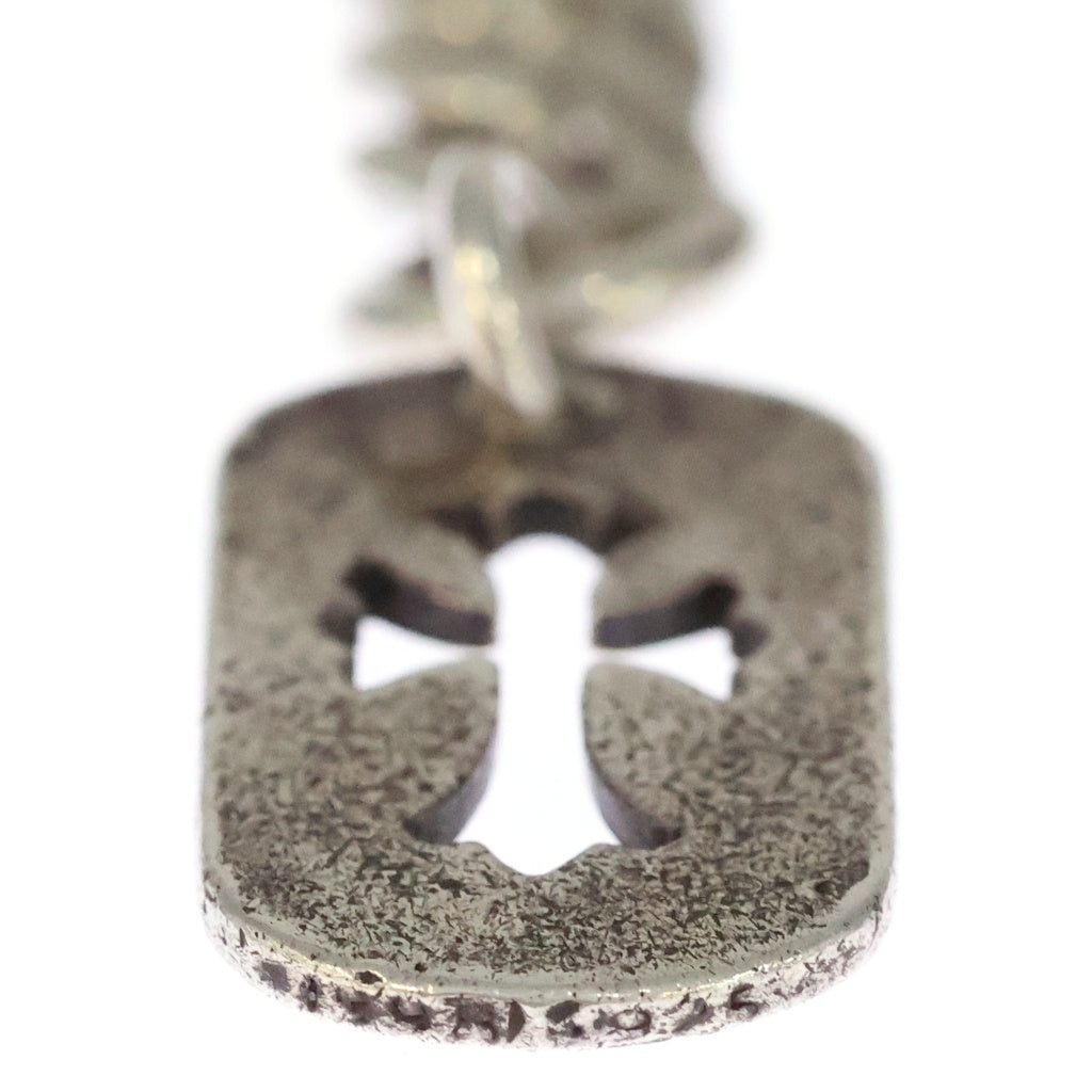 CHROME HEARTS(クロムハーツ) D TAG SML CO CRS カットアウトスモールドッグタグ キーリング オールドクラシックキーチェーン キーホルダー シルバー