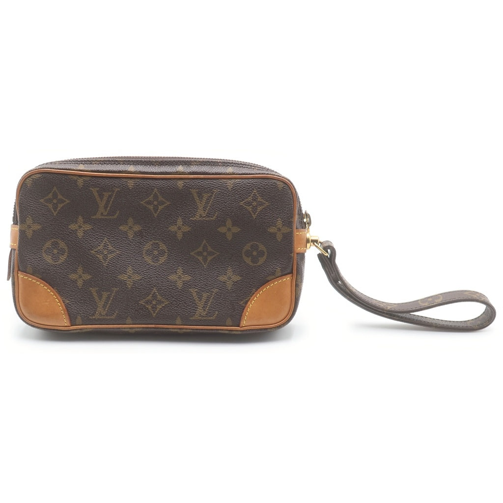 LOUIS VUITTON(ルイヴィトン) モノグラム マルリードラゴンヌ PVC レザー クラッチバッグ セカンドバッグ ポーチ ブラウン M51827