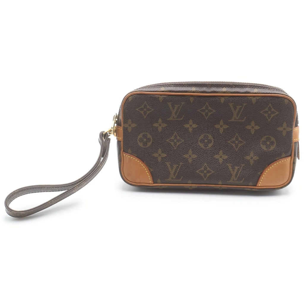 LOUIS VUITTON(ルイヴィトン) モノグラム マルリードラゴンヌ PVC レザー クラッチバッグ セカンドバッグ ポーチ ブラウン M51827