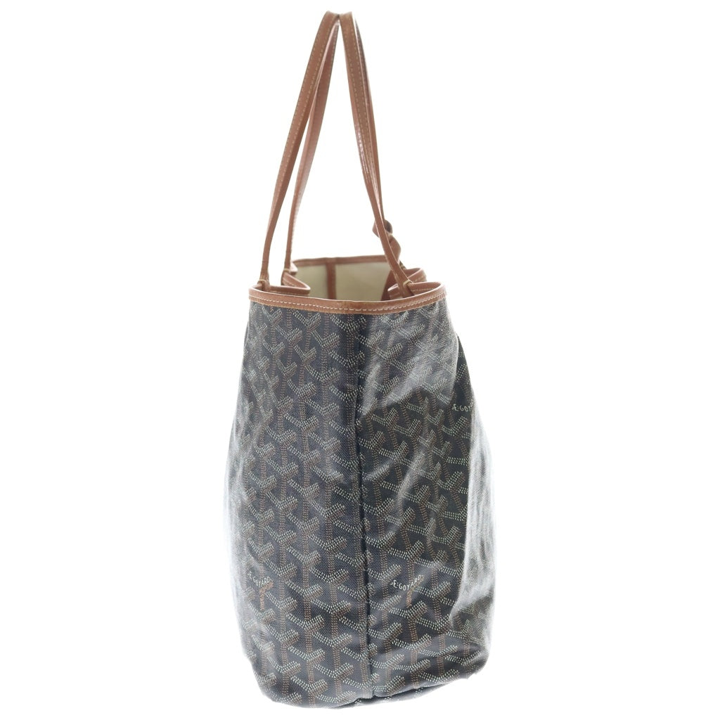 GOYARD(ゴヤール) サンルイPM PVC コーティングキャンバス レザー トートバッグ ブラウン レディース