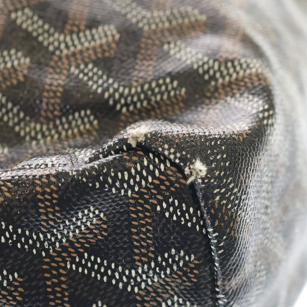 GOYARD(ゴヤール) サンルイPM PVC コーティングキャンバス レザー トートバッグ ブラウン レディース