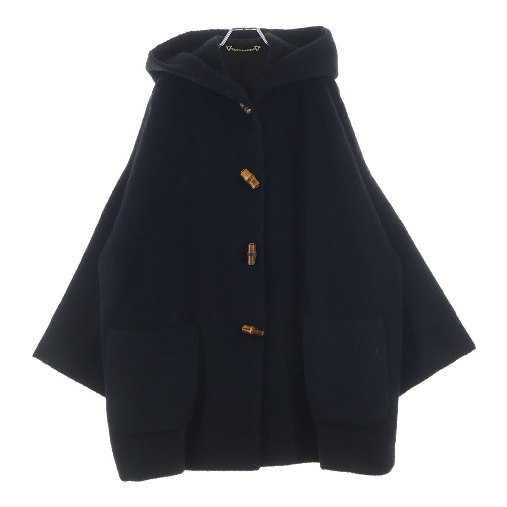 GUCCI(グッチ) 95AW トムフォード期 バンブー フーテッドコート ブラック アルパカ #42