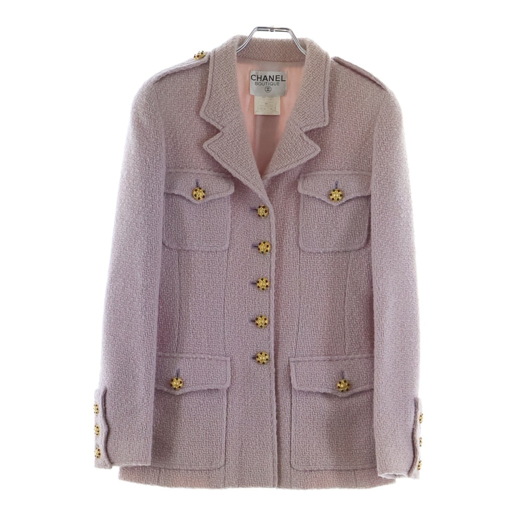 CHANEL(シャネル) 96AW リポア・ココマークボタン ジャケット ライトピンク #38 P08279V05067 レディース