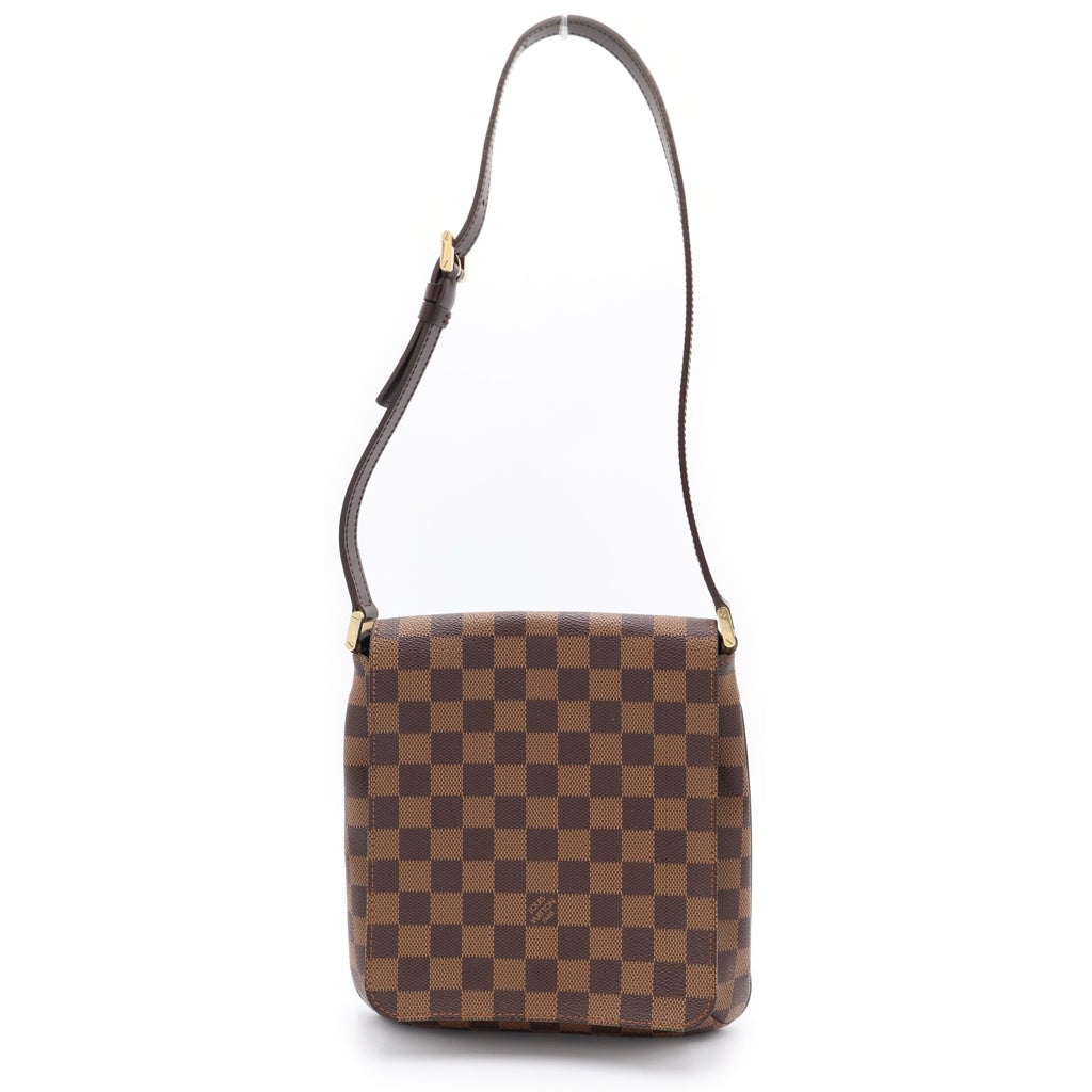 LOUIS VUITTON(ルイヴィトン) ダミエ ミュゼット サルサロング ショルダーバッグ ブラウン レザー×PVC N51300 ゴールド金具 レディース