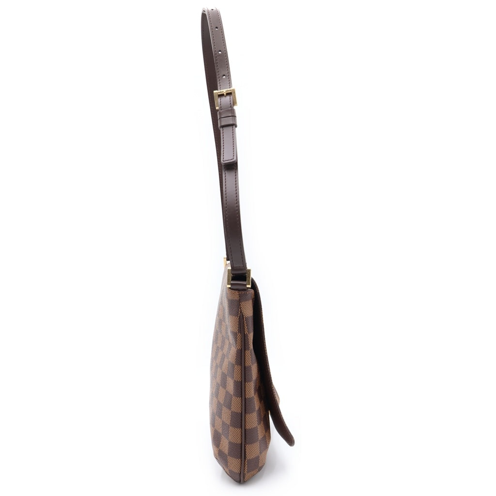 LOUIS VUITTON(ルイヴィトン) ダミエ ミュゼット サルサロング ショルダーバッグ ブラウン レザー×PVC N51300 ゴールド金具 レディース
