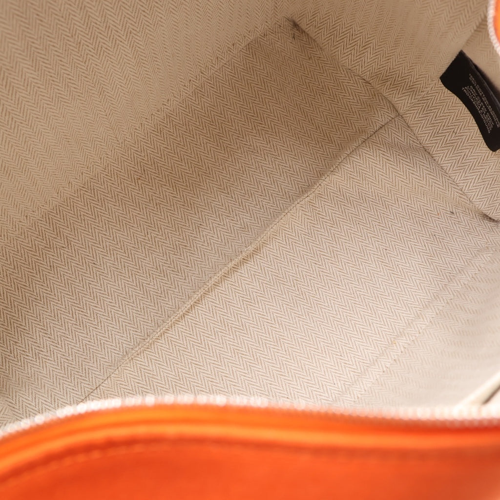 HERMES(エルメス) ブリッド ア ブラックPM ハンドバッグ ポーチキャンバス オレンジ レディース