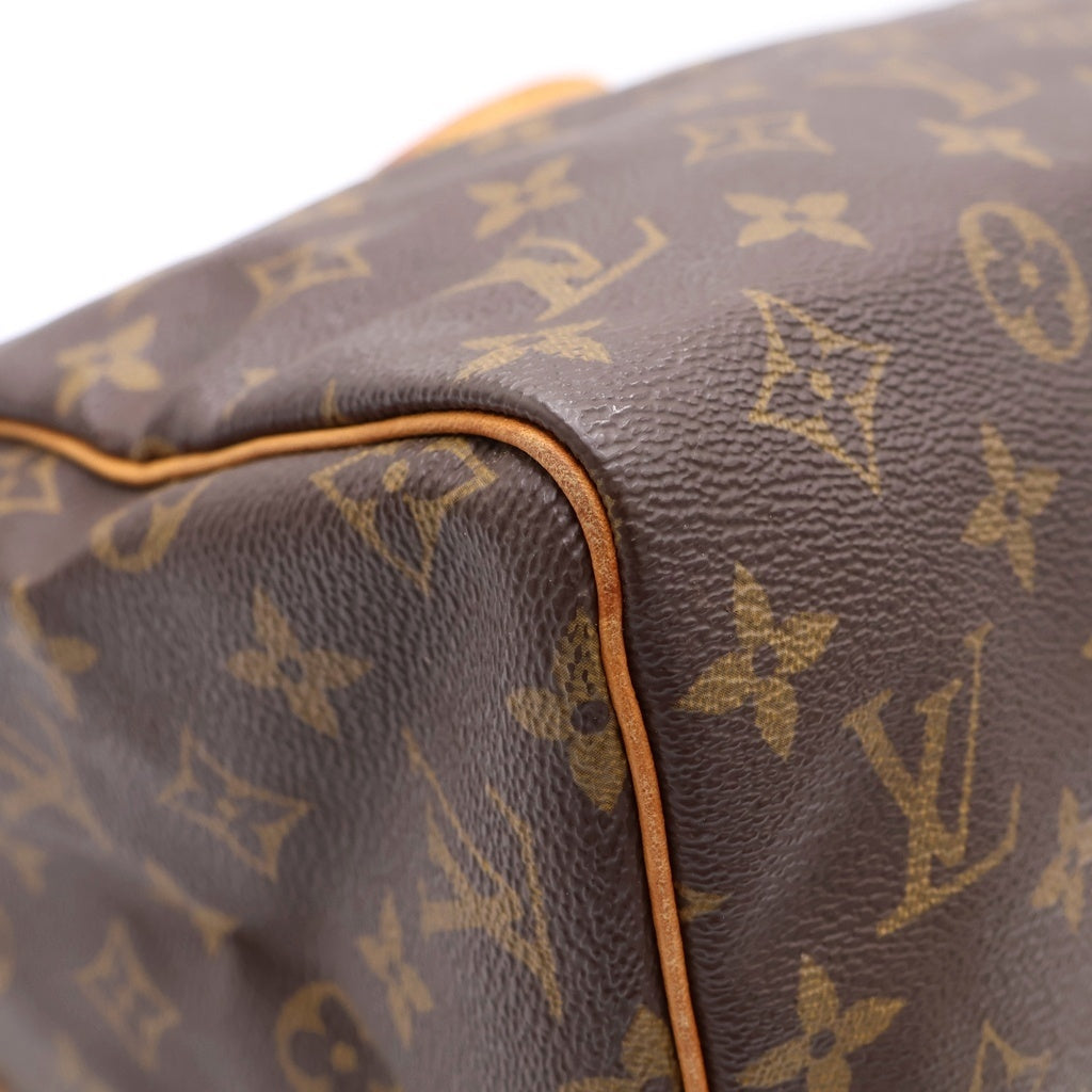 LOUIS VUITTON(ルイヴィトン) モノグラム スピーディー30 ハンドバッグ ボストンバッグ ブラウン レザー×PVC M41526 ゴールド金具 レディース