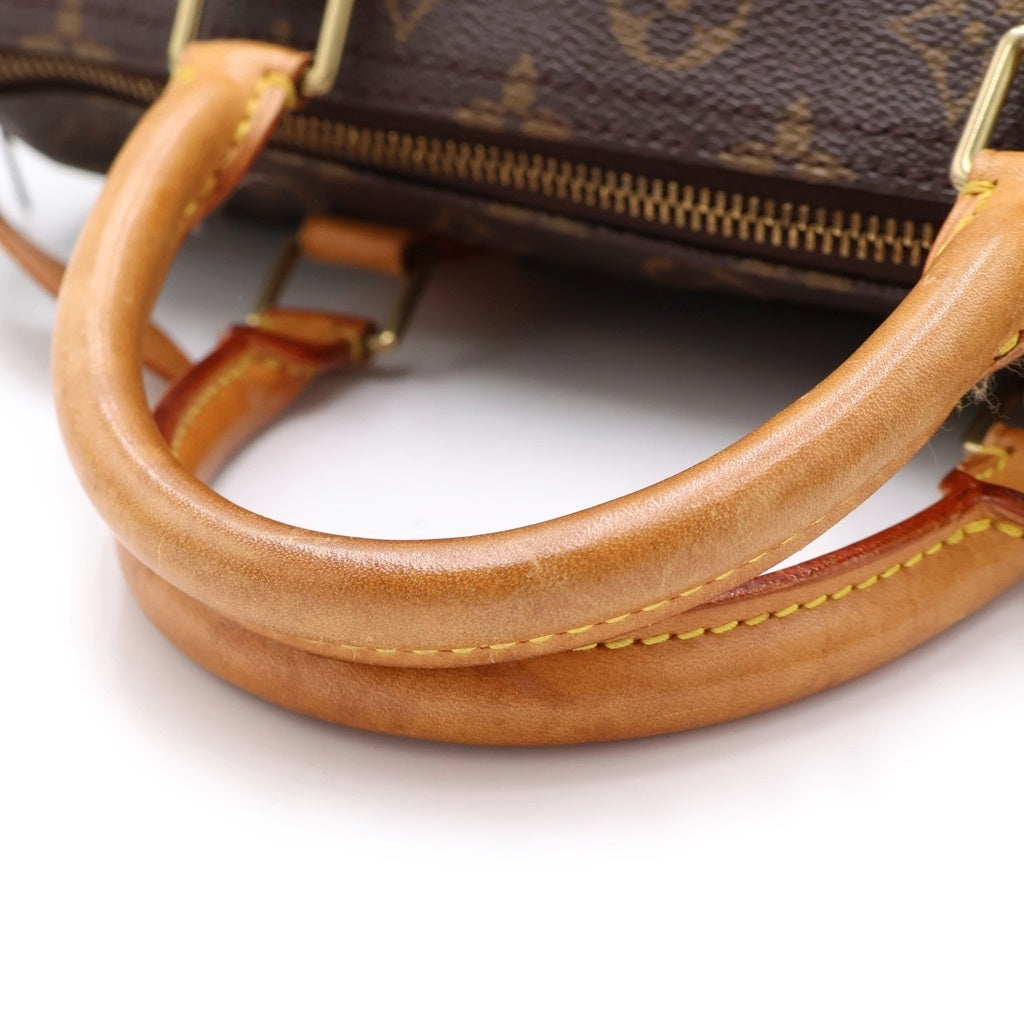 LOUIS VUITTON(ルイヴィトン) モノグラム スピーディー30 ハンドバッグ ボストンバッグ ブラウン レザー×PVC M41526 ゴールド金具 レディース