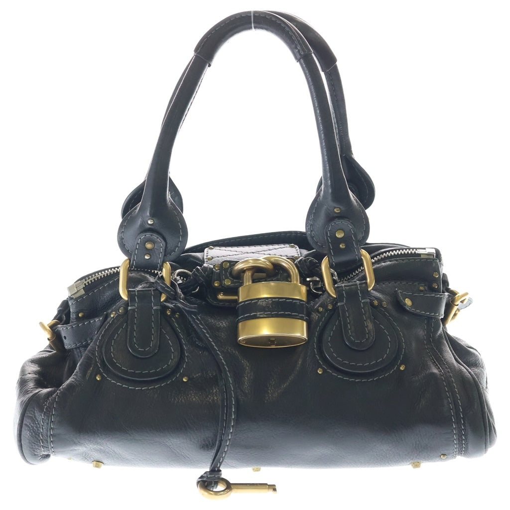 Chloe(クロエ) パディントン ハンドバッグ レザー ゴールド金具 ブラック レディース