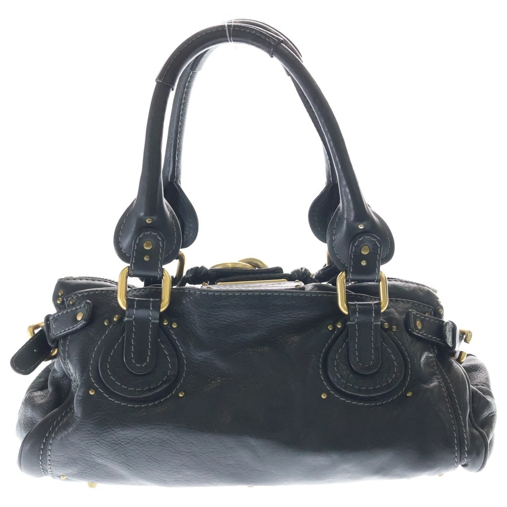 Chloe(クロエ) パディントン ハンドバッグ レザー ゴールド金具 ブラック レディース