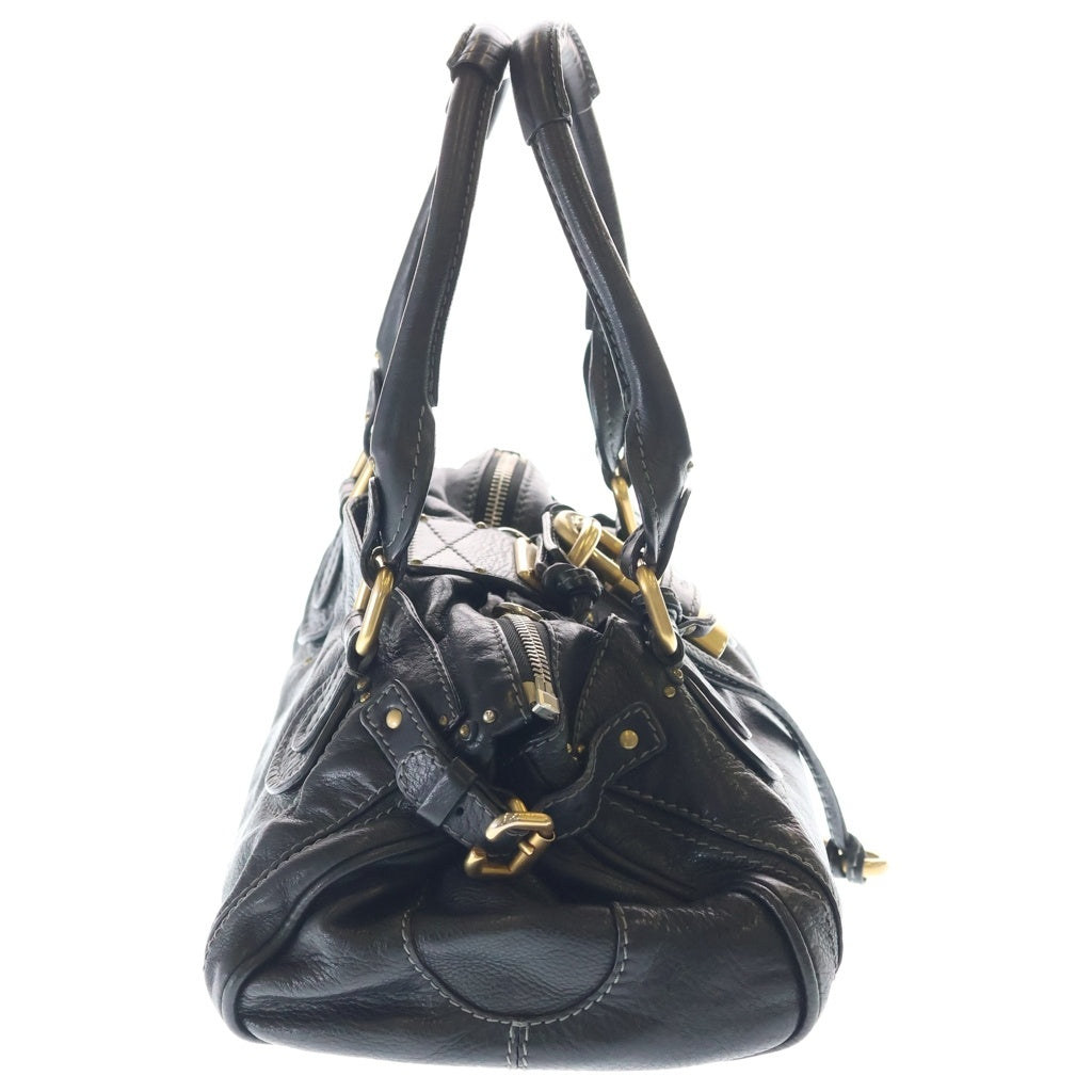 Chloe(クロエ) パディントン ハンドバッグ レザー ゴールド金具 ブラック レディース