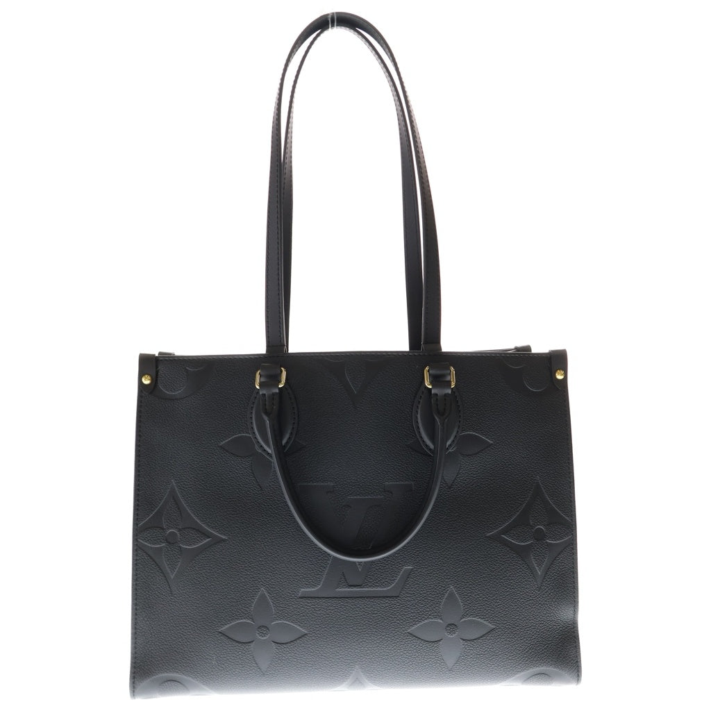 LOUIS VUITTON(ルイヴィトン) モノグラムアンプラント オンザゴーMM ハンドバッグ ブラック レザー M45595 ゴールド金具 レディース