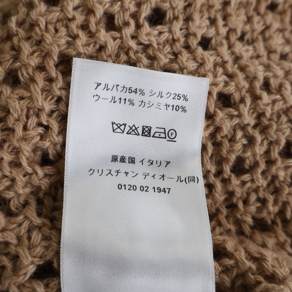 Christian Dior(クリスチャンディオール) ボタン付き ニット カーディガン ブラウンベージュ #42 414G21AM445 レディース