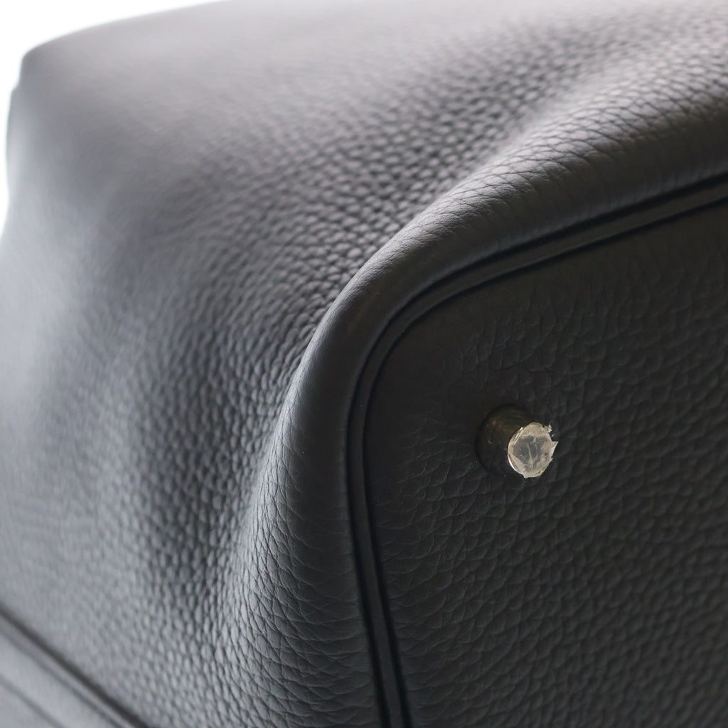 HERMES(エルメス) ピコタンロックMM トリヨンクレマンス ゴールド金具 ハンドバッグ W刻印 ノワール