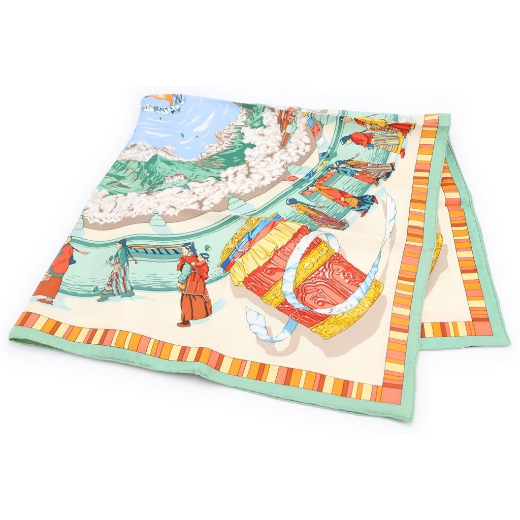 HERMES(エルメス) カレ90 Prieres an vent 風の中の祈り スカーフ マルチカラー レディース
