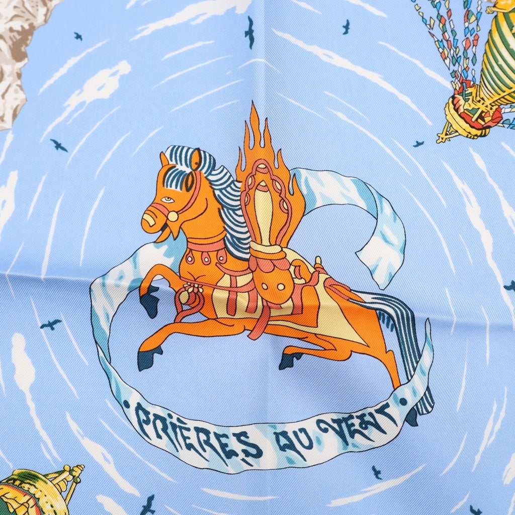 HERMES(エルメス) カレ90 Prieres an vent 風の中の祈り スカーフ マルチカラー レディース