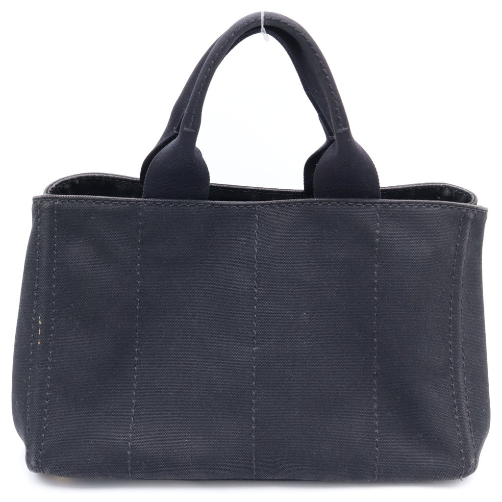 PRADA(プラダ) カナパM キャンバス 2WAY ハンドバッグ ショルダーバッグ ブラック レディース