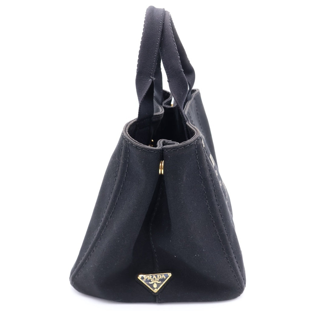 PRADA(プラダ) カナパM キャンバス 2WAY ハンドバッグ ショルダーバッグ ブラック レディース