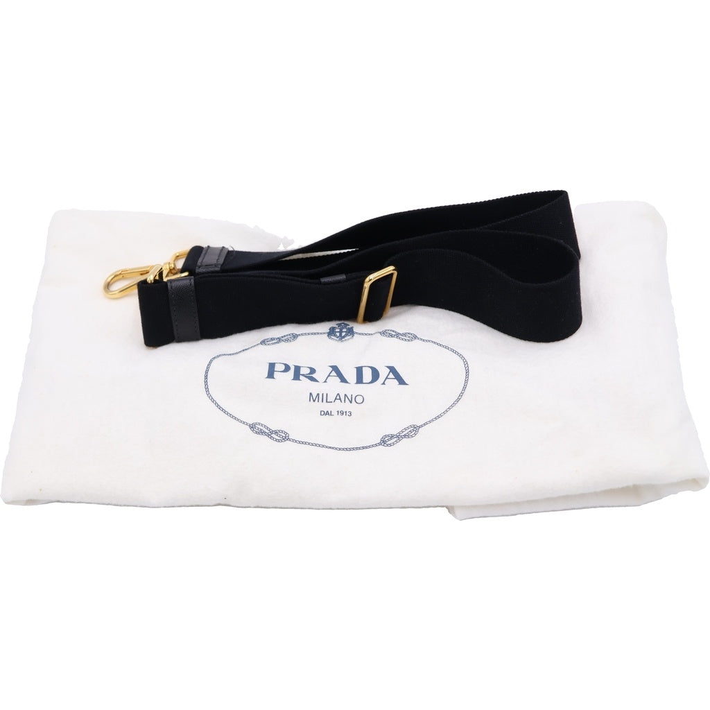 PRADA(プラダ) カナパM キャンバス 2WAY ハンドバッグ ショルダーバッグ ブラック レディース