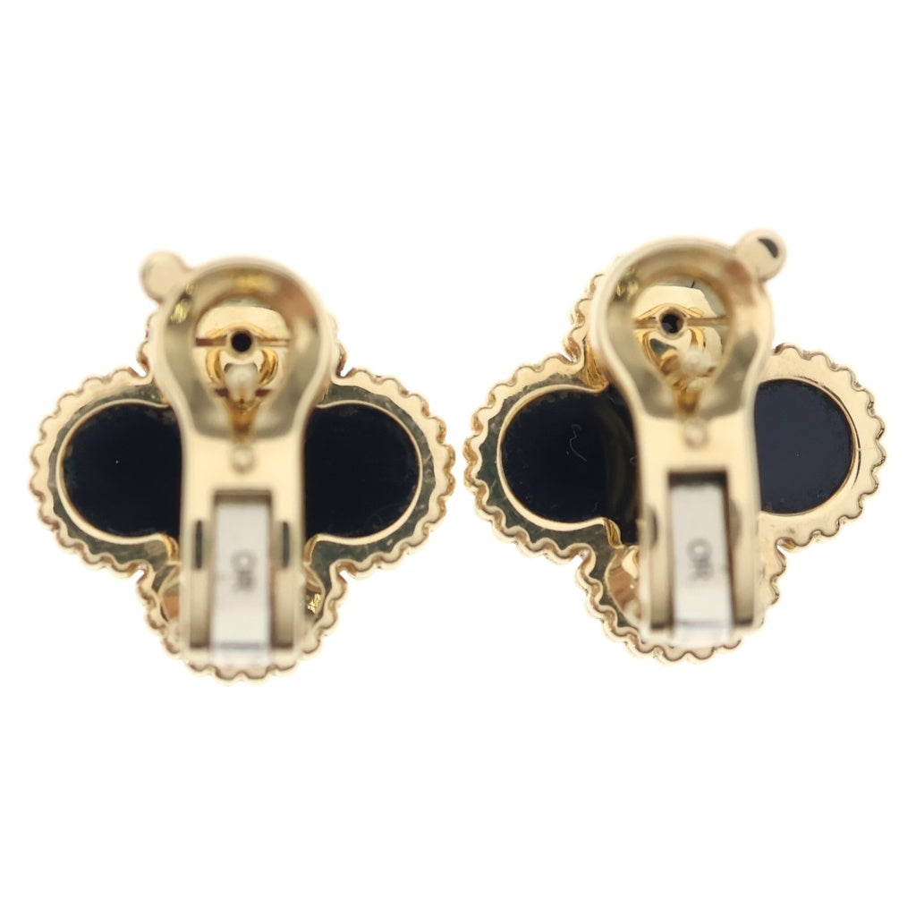 Van Cleef & Arpels(ヴァンクリーフアンドアーペル) ヴィンテージアルハンブラ オニキス Au750 K18YG ピアス イエローゴールド/ブラック VCARA44200 レディース