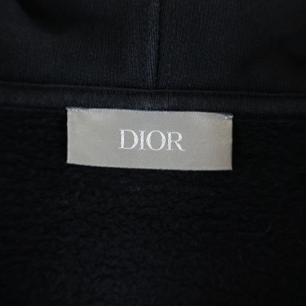 DIOR(ディオール) CD ロゴ刺繍 プルオーバー スウェットパーカー フーディー ブラック 113J698A0531