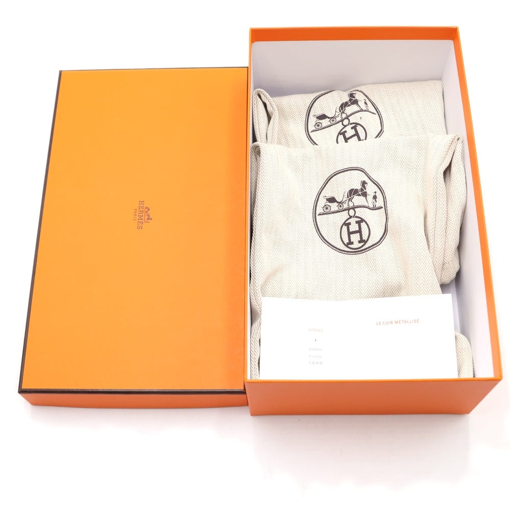 HERMES(エルメス) オアジス サンダル ビーズ シルバー#37 1/2 201164Z レディース