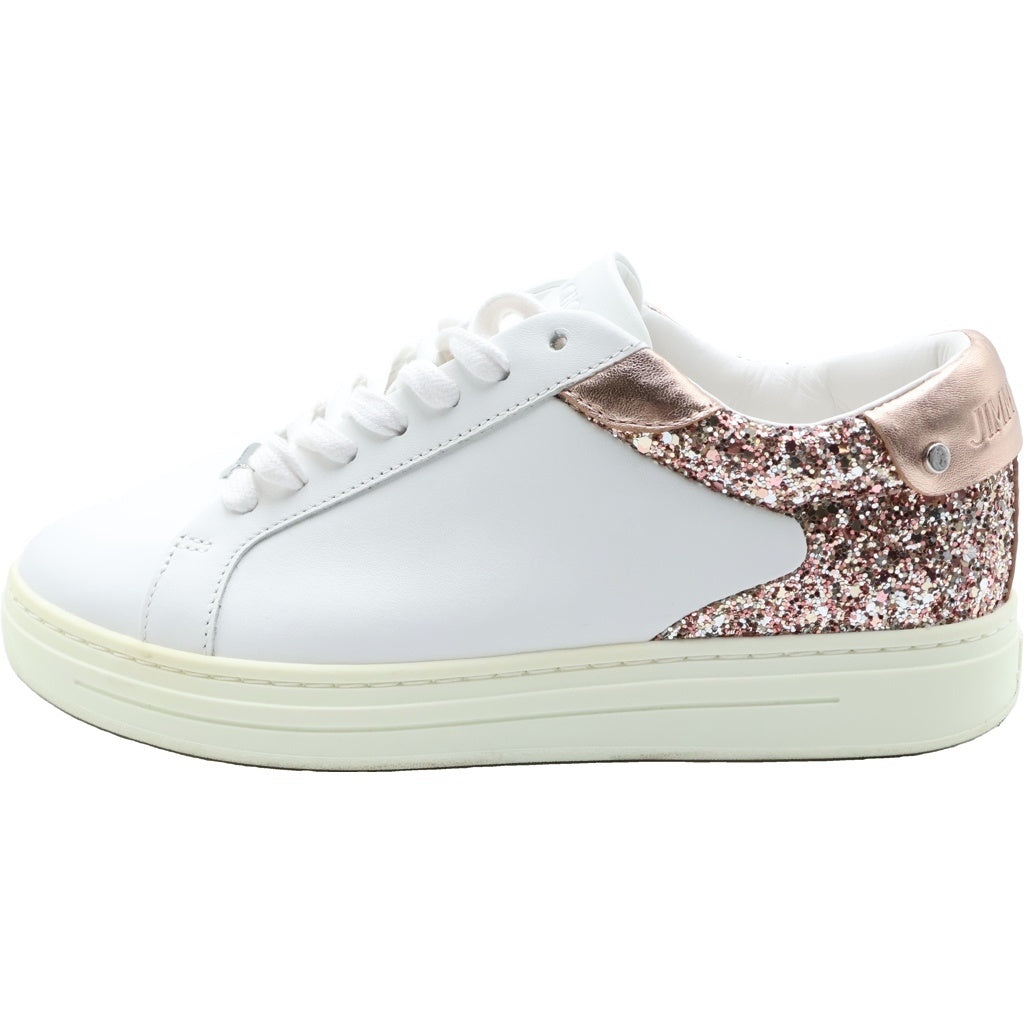 JIMMY CHOO(ジミーチュウ) ROME/F レザー ローカットスニーカー ホワイト×ピンク #36 レディース