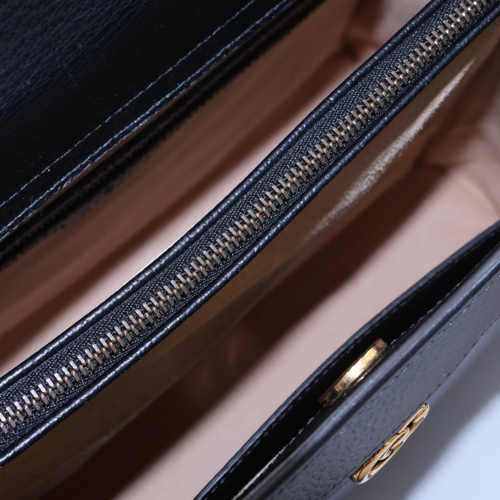 GUCCI(グッチ) ダイアナ ミディアム バンブー レザー 2WAY ハンドバッグ トートバッグ ショルダーバッグ ブラック 678842 レディース